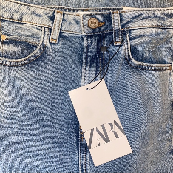 Zara NWT Slim Flare High Rise Jeans Size 0 - Picture 6 of 8